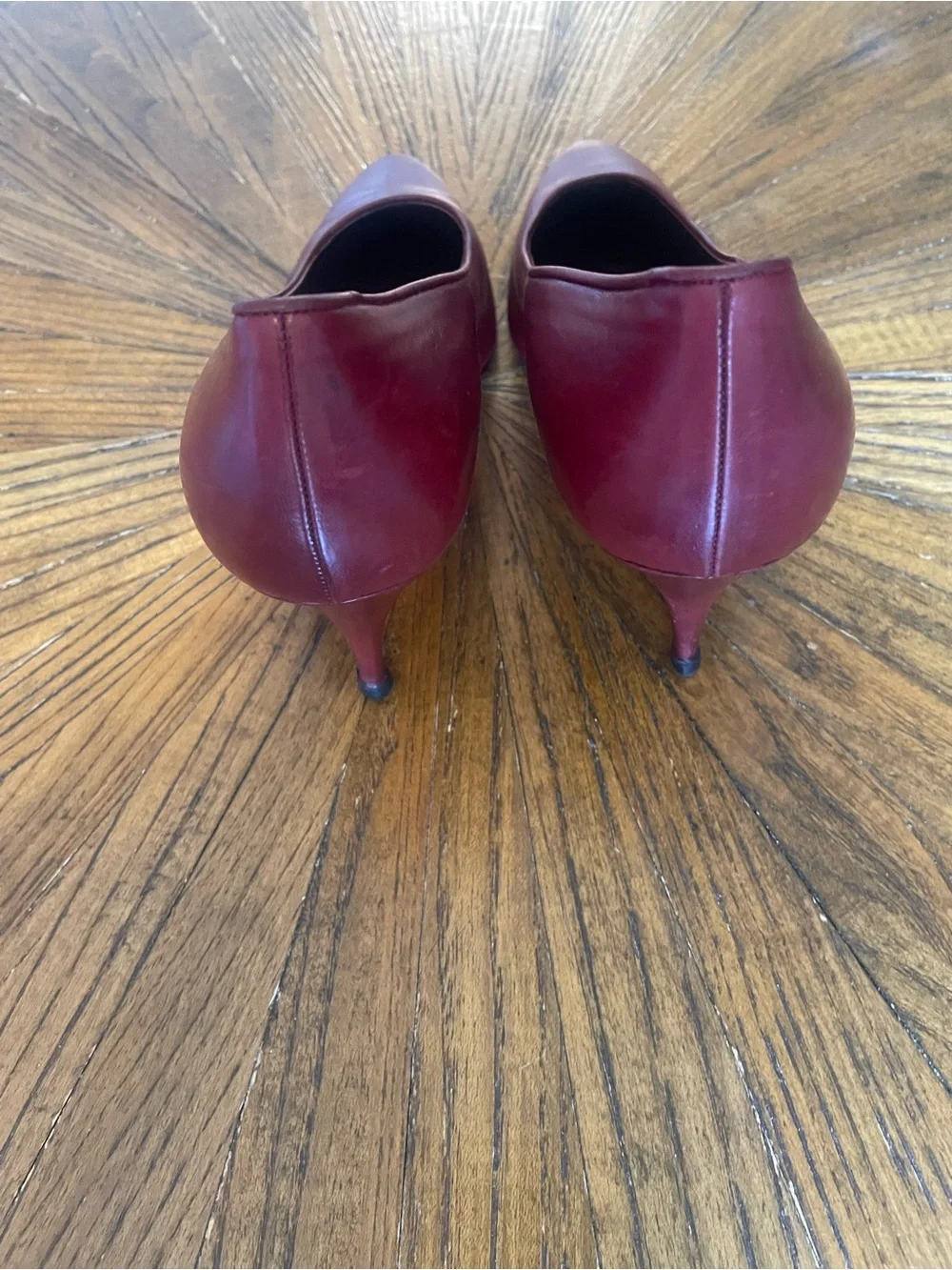 Vintage Emanuel Ungaro Red Pointed Leather Pumps